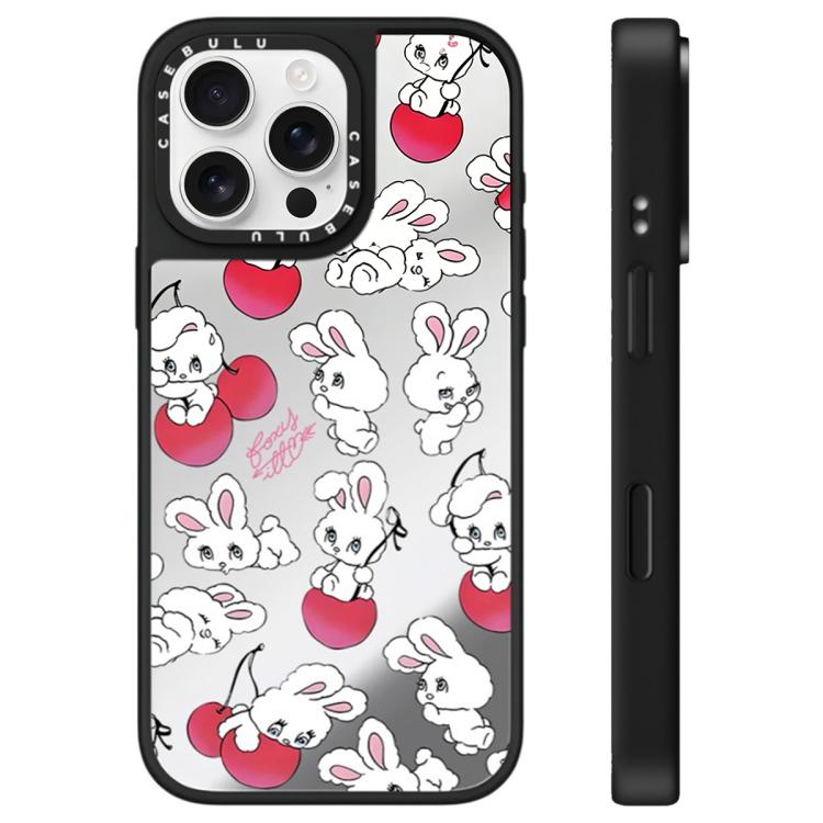 Custodia per telefono con specchio e motivo a coniglietto, For iPhone 16 Pro Max, For iPhone 16 Pro, For iPhone 16 Plus