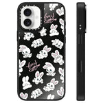 Custodia per telefono con specchio e motivo a coniglietto, For iPhone 16 Pro Max, For iPhone 16 Pro, For iPhone 16 Plus