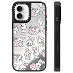 Custodia per telefono con specchio e motivo a coniglietto, For iPhone 16 Pro Max, For iPhone 16 Pro, For iPhone 16 Plus