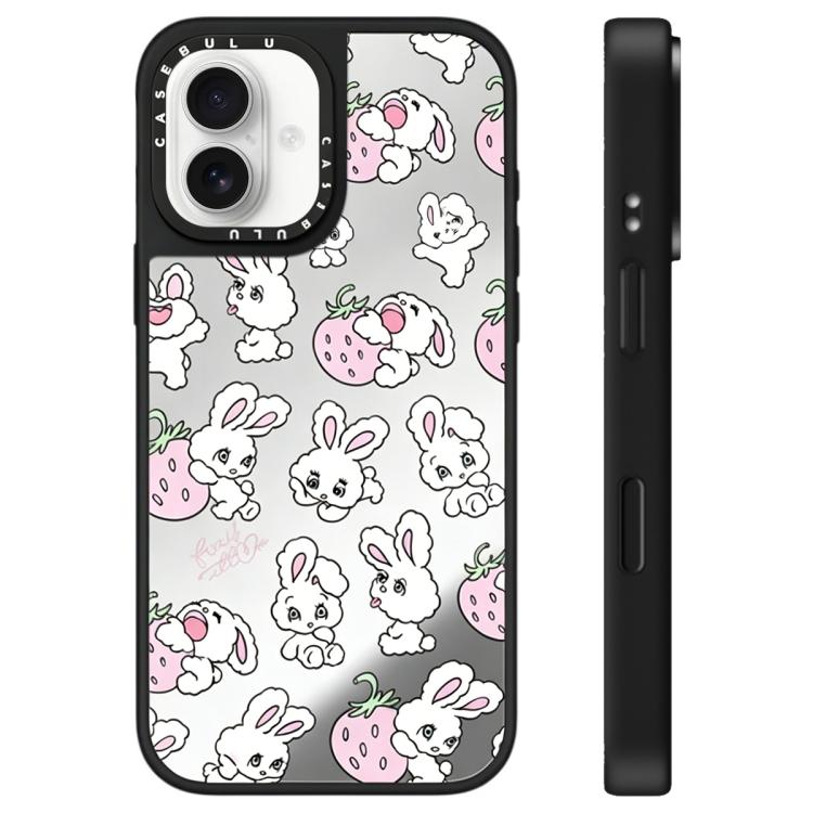 Custodia per telefono con specchio e motivo a coniglietto, For iPhone 16 Pro Max, For iPhone 16 Pro, For iPhone 16 Plus