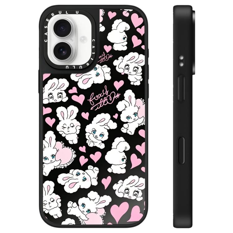 Custodia per telefono con specchio e motivo a coniglietto, For iPhone 16, For iPhone 15 Pro Max, For iPhone 15 Pro