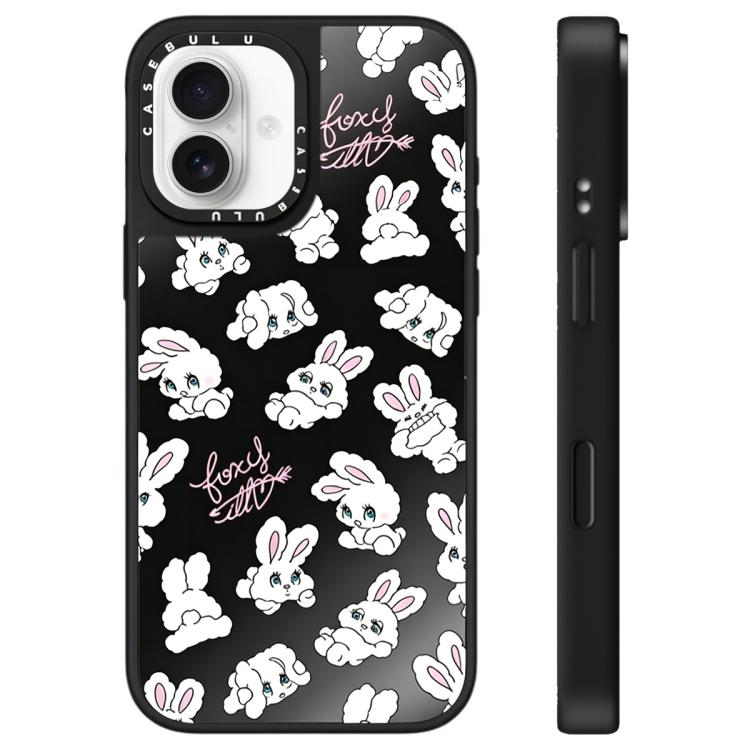 Custodia per telefono con specchio e motivo a coniglietto, For iPhone 16, For iPhone 15 Pro Max, For iPhone 15 Pro