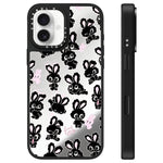 Custodia per telefono con specchio e motivo a coniglietto, For iPhone 16, For iPhone 15 Pro Max, For iPhone 15 Pro