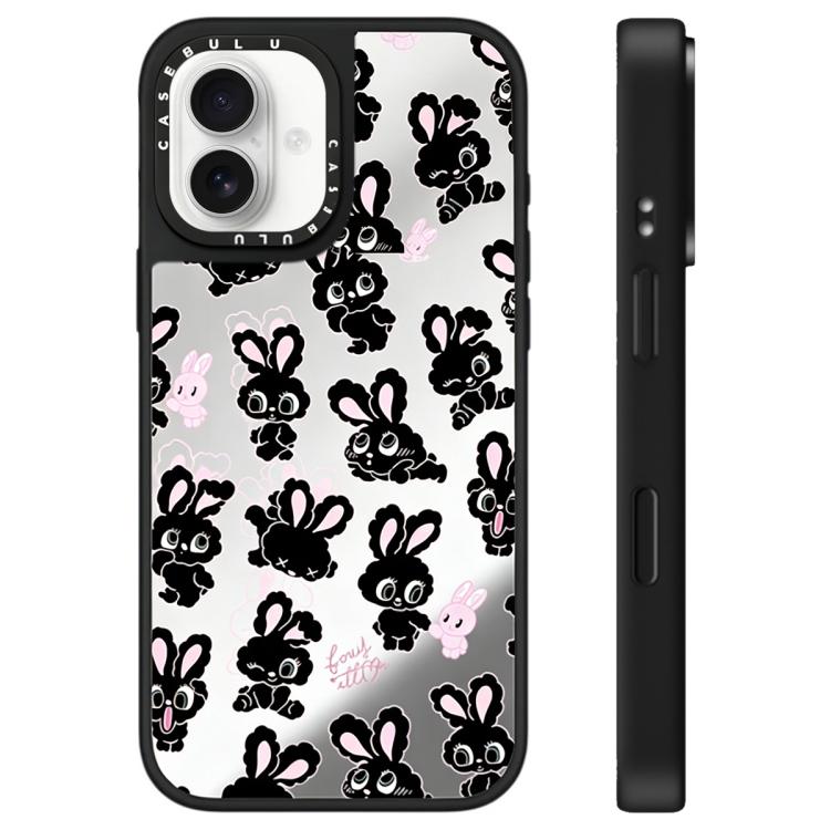 Custodia per telefono con specchio e motivo a coniglietto, For iPhone 16, For iPhone 15 Pro Max, For iPhone 15 Pro