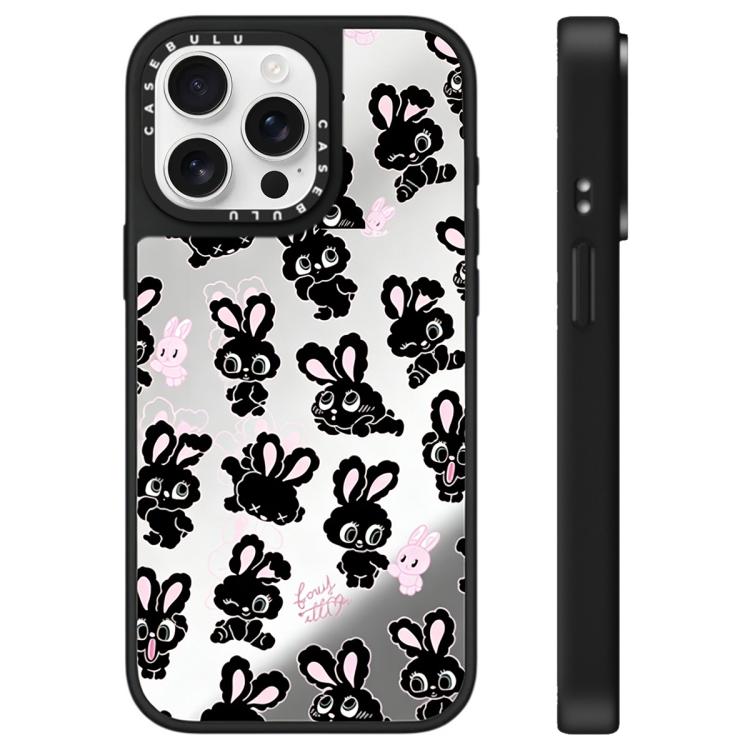 Custodia per telefono con specchio e motivo a coniglietto, For iPhone 16, For iPhone 15 Pro Max, For iPhone 15 Pro