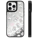 Custodia per telefono con specchio e motivo a coniglietto, For iPhone 16, For iPhone 15 Pro Max, For iPhone 15 Pro