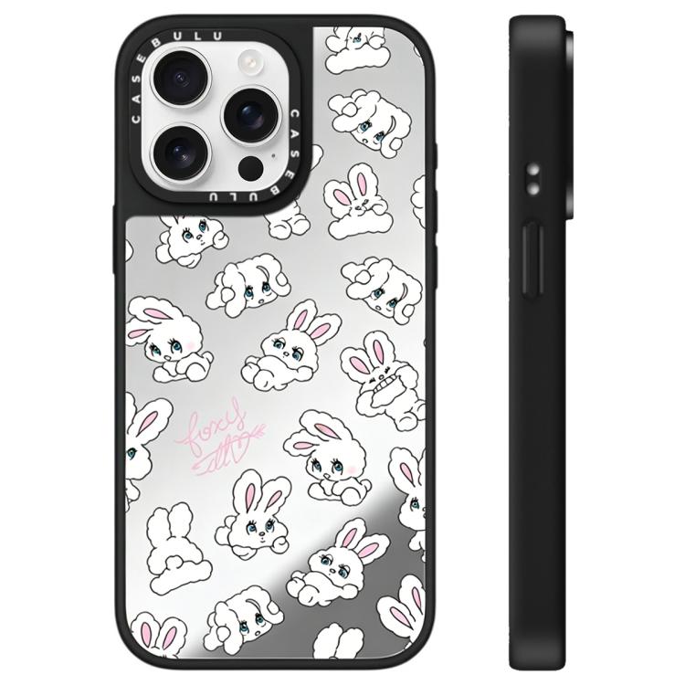 Custodia per telefono con specchio e motivo a coniglietto, For iPhone 16, For iPhone 15 Pro Max, For iPhone 15 Pro