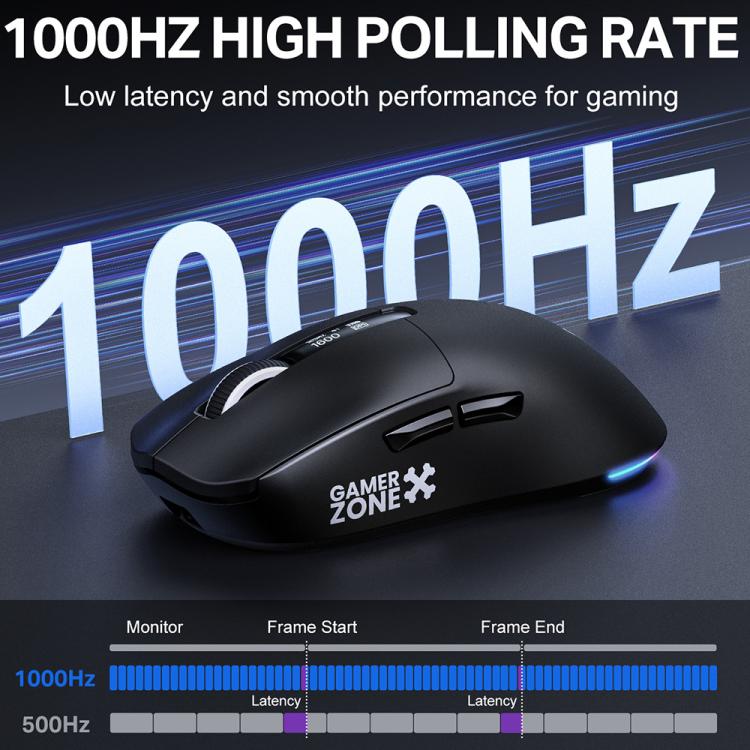 Mouse ONIKUMA DM07 da 24000 DPI, 2,4 GHz, wireless e cablato, con base di ricarica magnetica RGB.