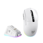 Mouse ONIKUMA DM07 da 24000 DPI, 2,4 GHz, wireless e cablato, con base di ricarica magnetica RGB.