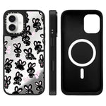 Custodia magnetica per telefono con specchio a specchio e motivo coniglietto, For iPhone 16 Pro Max, For iPhone 16 Pro, For iPhone 16 Plus