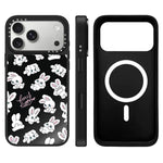 Custodia magnetica con specchio e pulsante di controllo della fotocamera a specchio con motivo coniglietto., For iPhone 17 Pro Max, For iPhone 17 Pro, For iPhone 17