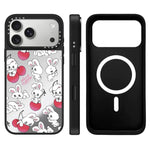 Custodia magnetica con specchio e pulsante di controllo della fotocamera a specchio con motivo coniglietto., For iPhone 17 Pro Max, For iPhone 17 Pro, For iPhone 17
