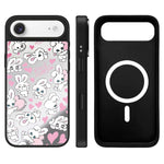 Custodia magnetica con specchio e pulsante di controllo della fotocamera a specchio con motivo coniglietto., For iPhone Air