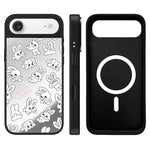 Custodia magnetica con specchio e pulsante di controllo della fotocamera a specchio con motivo coniglietto., For iPhone Air