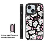 Custodia magnetica con specchio e pulsante di controllo della fotocamera a specchio con motivo coniglietto., For iPhone 17 Pro Max, For iPhone 17 Pro, For iPhone 17