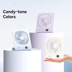 Ventilatore da tavolo sottile magnetico USAMS ZB363 con display digitale.