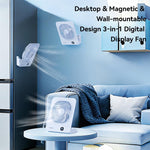 Ventilatore da tavolo sottile magnetico USAMS ZB363 con display digitale.