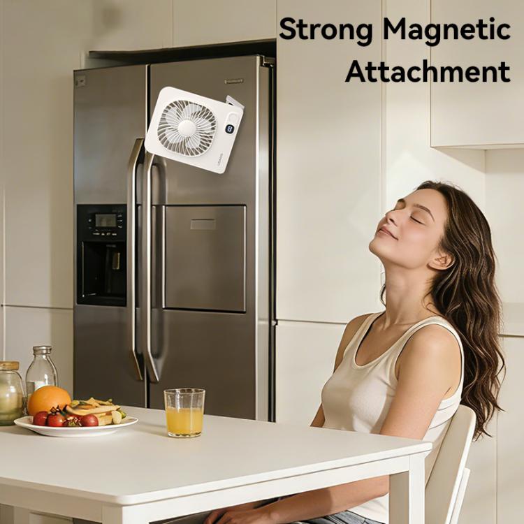 Ventilatore da tavolo sottile magnetico USAMS ZB363 con display digitale.