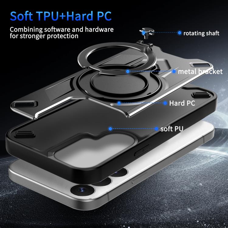 Custodia magnetica per telefono con supporto girevole Dijia, For Galaxy S26+ 5G, For Galaxy S26 Ultra 5G, For Galaxy S26 5G