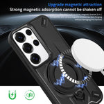 Custodia magnetica per telefono con supporto girevole Dijia, For Galaxy S25 Ultra 5G, For Galaxy S24 Ultra 5G, For Galaxy S24+ 5G