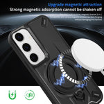 Custodia magnetica per telefono con supporto girevole Dijia, For Galaxy S24 5G, For Galaxy S23 FE 5G, For Galaxy S23 Ultra 5G