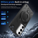Custodia magnetica per telefono con supporto girevole Dijia, For Galaxy S24 5G, For Galaxy S23 FE 5G, For Galaxy S23 Ultra 5G