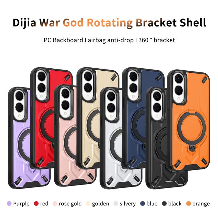 Custodia magnetica per telefono con supporto girevole Dijia, For Galaxy S25 Edge 5G, For Galaxy S25 5G, For Galaxy S25+ 5G