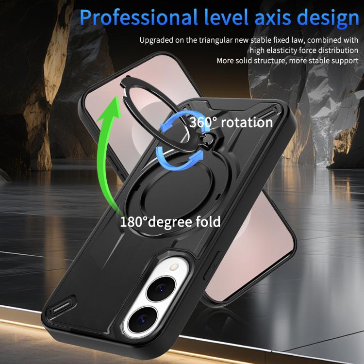 Custodia magnetica per telefono con supporto girevole Dijia, For Galaxy S25 Edge 5G, For Galaxy S25 5G, For Galaxy S25+ 5G