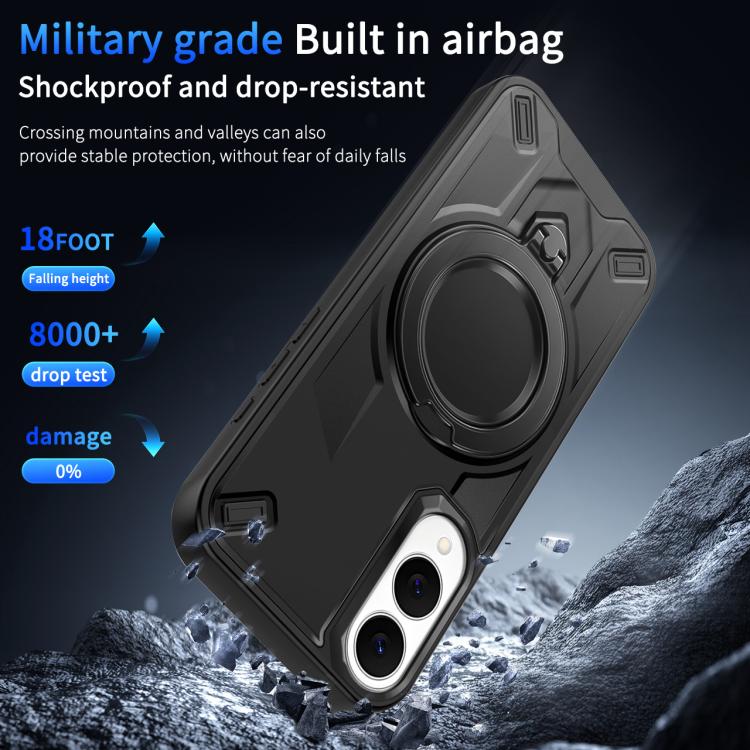 Custodia magnetica per telefono con supporto girevole Dijia, For Galaxy S25 Edge 5G, For Galaxy S25 5G, For Galaxy S25+ 5G