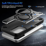 Custodia magnetica per telefono con supporto girevole Dijia, For Galaxy A37 5G, For Galaxy A07 4G / 5G, For Galaxy A06 4G / 5G
