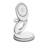 HAMTOD M27 15W Supporto di ricarica wireless magnetico in metallo girevole e pieghevole 3 in 1