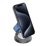 HAMTOD M27 15W Supporto di ricarica wireless magnetico in metallo girevole e pieghevole 3 in 1