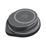 HAMTOD M27 15W Supporto di ricarica wireless magnetico in metallo girevole e pieghevole 3 in 1
