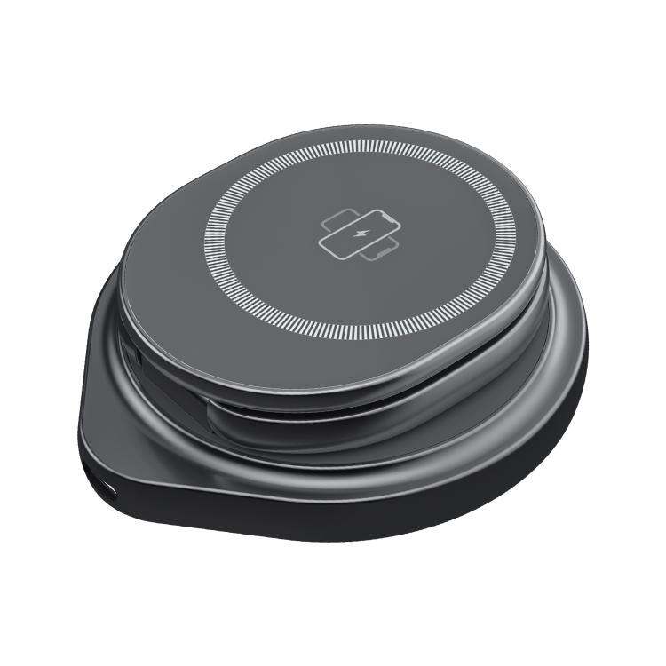 HAMTOD M27 15W Supporto di ricarica wireless magnetico in metallo girevole e pieghevole 3 in 1