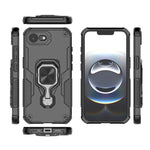 Custodia per telefono WANLONFENG in metallo con supporto e protezione per lo schermo, For iPhone 17e / 16e, For iPhone 17 Pro Max, For iPhone 17 Pro, For iPhone 17