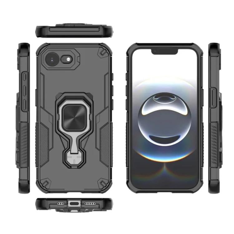 Custodia per telefono WANLONFENG in metallo con supporto e protezione per lo schermo, For iPhone 17e / 16e, For iPhone 17 Pro Max, For iPhone 17 Pro, For iPhone 17