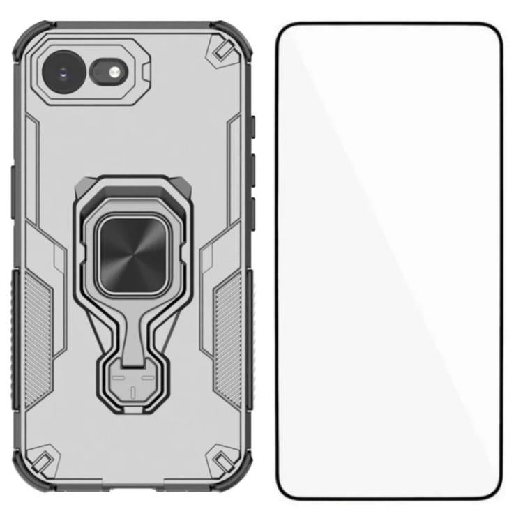 Custodia per telefono WANLONFENG in metallo con supporto e protezione per lo schermo, For iPhone 17e / 16e, For iPhone 17 Pro Max, For iPhone 17 Pro, For iPhone 17