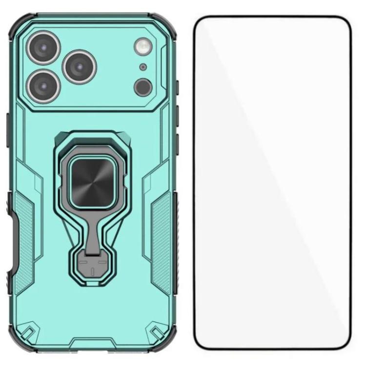 Custodia per telefono WANLONFENG in metallo con supporto e protezione per lo schermo, For iPhone 17e / 16e, For iPhone 17 Pro Max, For iPhone 17 Pro, For iPhone 17