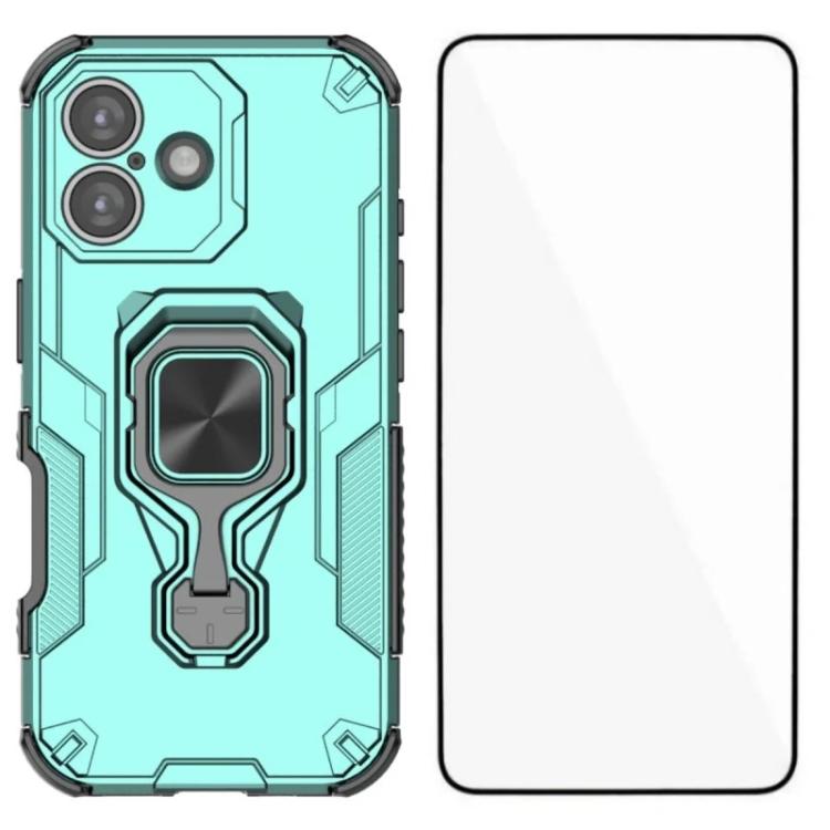 Custodia per telefono WANLONFENG in metallo con supporto e protezione per lo schermo, For iPhone 17e / 16e, For iPhone 17 Pro Max, For iPhone 17 Pro, For iPhone 17