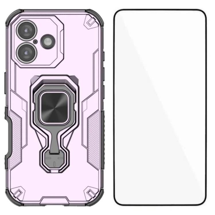 Custodia per telefono WANLONFENG in metallo con supporto e protezione per lo schermo, For iPhone 17e / 16e, For iPhone 17 Pro Max, For iPhone 17 Pro, For iPhone 17