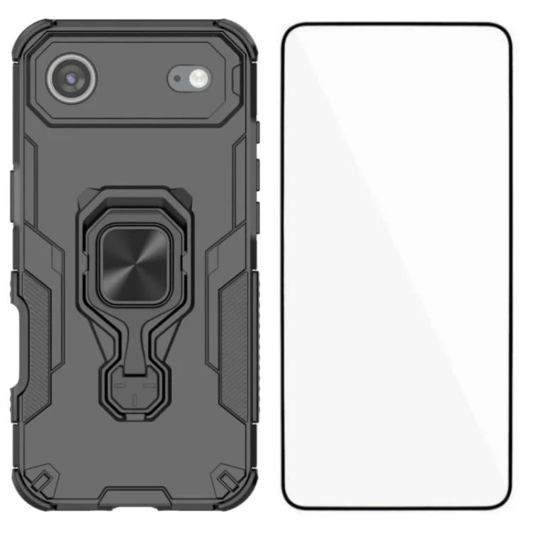 Custodia per telefono WANLONFENG in metallo con supporto e protezione per lo schermo, For iPhone Air, For iPhone 16 Pro Max, For iPhone 16 Pro, For iPhone 16