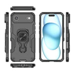 Custodia per telefono WANLONFENG in metallo con supporto e protezione per lo schermo, For iPhone Air, For iPhone 16 Pro Max, For iPhone 16 Pro, For iPhone 16