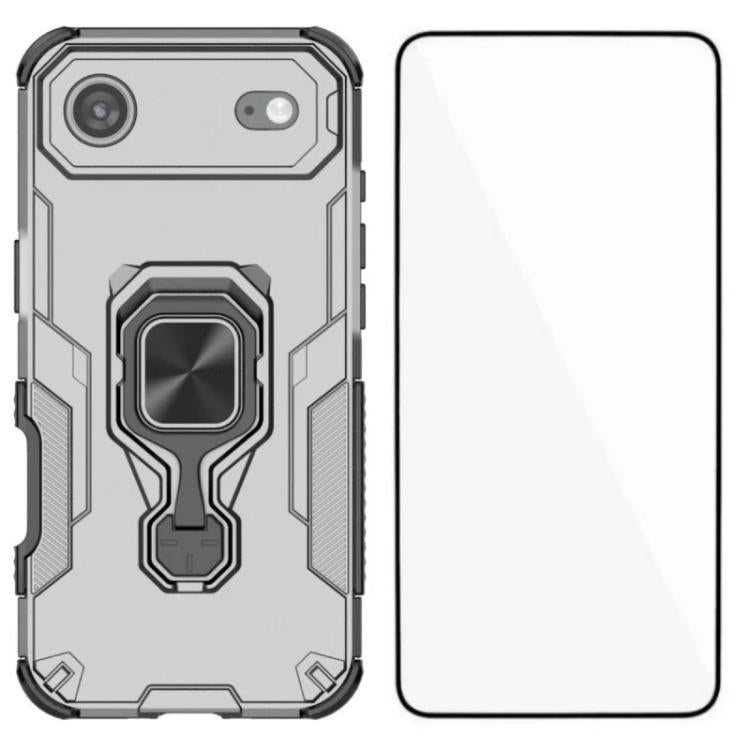 Custodia per telefono WANLONFENG in metallo con supporto e protezione per lo schermo, For iPhone Air, For iPhone 16 Pro Max, For iPhone 16 Pro, For iPhone 16