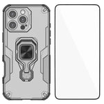 Custodia per telefono WANLONFENG in metallo con supporto e protezione per lo schermo, For iPhone Air, For iPhone 16 Pro Max, For iPhone 16 Pro, For iPhone 16