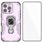 Custodia per telefono WANLONFENG in metallo con supporto e protezione per lo schermo, For iPhone Air, For iPhone 16 Pro Max, For iPhone 16 Pro, For iPhone 16