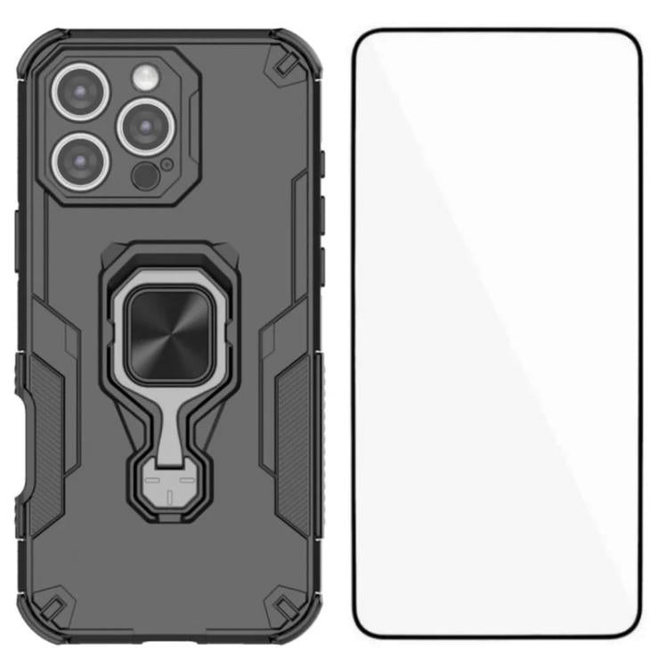 Custodia per telefono WANLONFENG in metallo con supporto e protezione per lo schermo, For iPhone Air, For iPhone 16 Pro Max, For iPhone 16 Pro, For iPhone 16