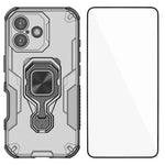 Custodia per telefono WANLONFENG in metallo con supporto e protezione per lo schermo, For iPhone Air, For iPhone 16 Pro Max, For iPhone 16 Pro, For iPhone 16