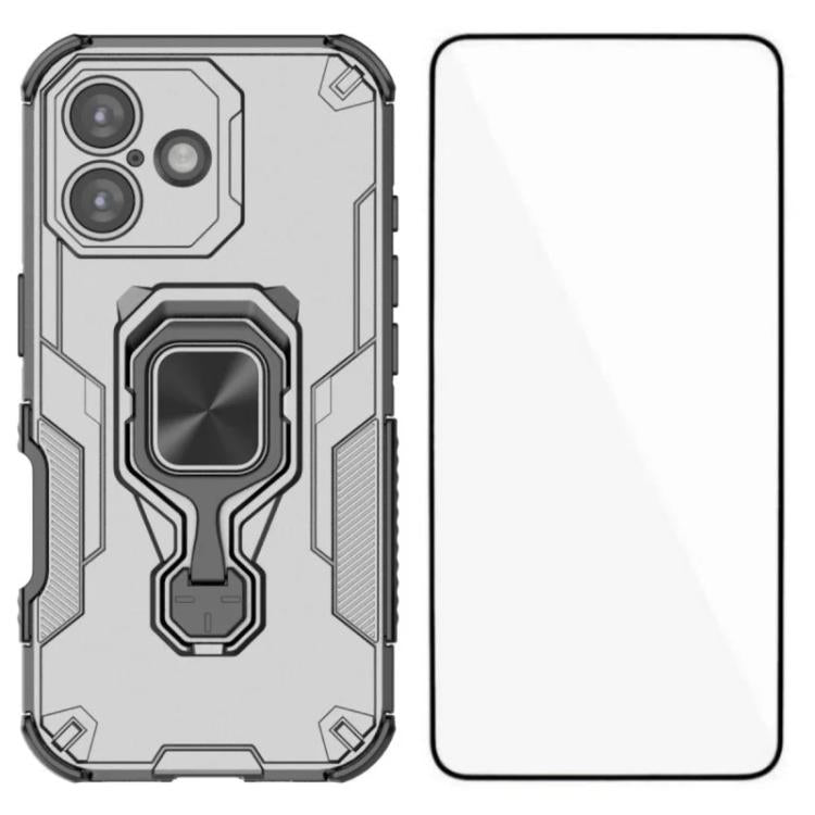 Custodia per telefono WANLONFENG in metallo con supporto e protezione per lo schermo, For iPhone Air, For iPhone 16 Pro Max, For iPhone 16 Pro, For iPhone 16