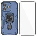 Custodia per telefono WANLONFENG in metallo con supporto e protezione per lo schermo, For iPhone Air, For iPhone 16 Pro Max, For iPhone 16 Pro, For iPhone 16