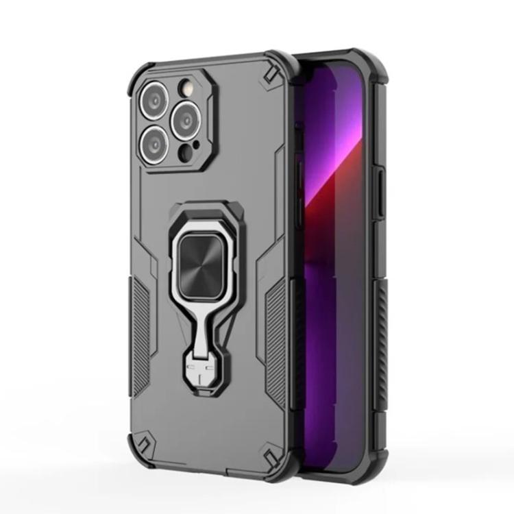 Custodia per telefono WANLONFENG in metallo con supporto e protezione per lo schermo, For iPhone 14 Pro, For iPhone 14 Pro Max, For iPhone 13 Pro Max, For iPhone 13 Pro